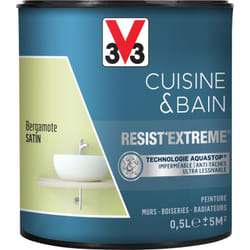 Peinture multi-supports monocouche Cuisine & Bain Resist'Extrême® V33 Bergamote satin 0,5L