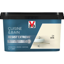 Peinture multi-supports monocouche Cuisine & Bain Resist'Extrême® V33 Lin satin 2L