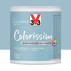 Peinture Multi-supports V33 Colorissim Satin Bleu scandinave 05 L