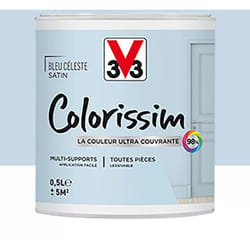 Peinture Multi-supports V33 Colorissim Satin Bleu céleste 0,5 l