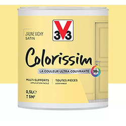Peinture Multi-supports V33 Colorissim Satin Jaune Vichy 0,5 l