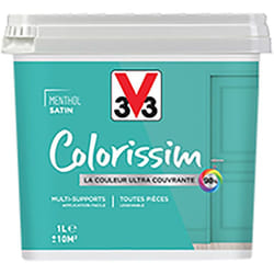 Peinture Multi-supports V33 Colorissim Satin Menthol 1 L