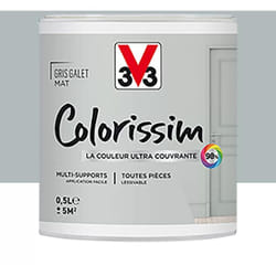 Peinture Multi-supports V33 Colorissim Mat Gris galet 0,5 l