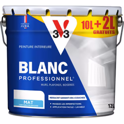 La peinture Blanc Professionnel ® est la valeur sûre pour tous vos chantiers, en 2 couches, comme les pros. Quand on aime le  ...