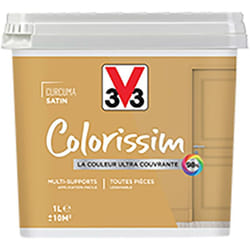 Peinture Multi-supports V33 Colorissim Satin Curcuma 1 l