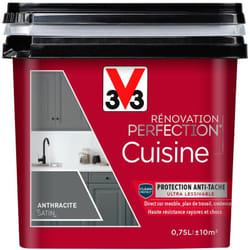 Peinture cuisine Rénovation perfection® V33 Gris anthracite satin 0,75L