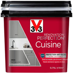 Peinture cuisine Rénovation perfection® V33 Inox métallisé 0,75L - Inox