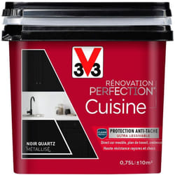 Peinture cuisine Rénovation perfection® V33 Noir quartz métallisé 0,75L