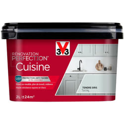 Peinture cuisine Rénovation perfection® V33 Tendre gris satin 2L - Tendre Gris
