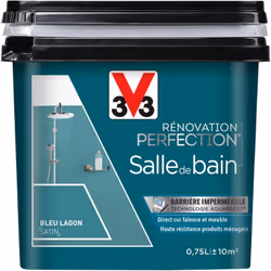 Envie de moderniser votre salle de bain ? Changez la couleur de vos faïences ou meubles de salle de bain grâce à la peinture  ...