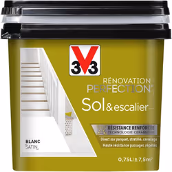 Rénovation Perfection® Sol est spécialement adaptée pour peindre les sols intérieurs carrelés, parquets et escaliers, neufs o ...