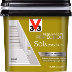 Rénovation Perfection® Sol est spécialement adaptée pour peindre les sols intérieurs carrelés, parquets et escaliers, neufs o ...