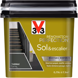 Rénovation Perfection® Sol est spécialement adaptée pour peindre les sols intérieurs carrelés, parquets et escaliers, neufs o ...