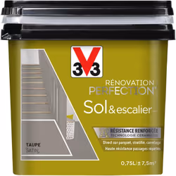 Rénovation Perfection® Sol est spécialement adaptée pour peindre les sols intérieurs carrelés, parquets et escaliers, neufs o ...