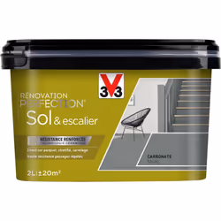 Rénovation Perfection® Sol est spécialement adaptée pour peindre les sols intérieurs carrelés, parquets et escaliers, neufs o ...