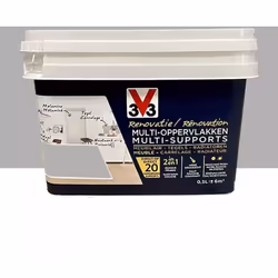 La peinture V33 Rénovation Multi-Supports Gris lune a été spécialement développée pour rénover toutes les surfaces, dans tout ...