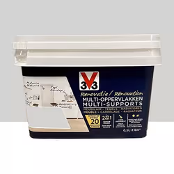 Peinture rénovation multi-supports - V33 - 118134 - Gris porcelaine satin - 05L - Intérieur