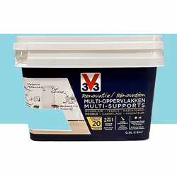La peinture V33 Rénovation Multi-Supports Bleu nordique a été spécialement développée pour rénover toutes les surfaces, dans  ...