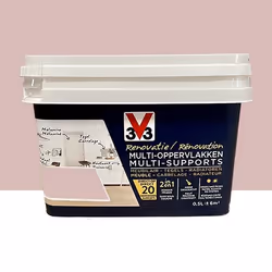 Peinture rénovation multi-supports - V33 - 118144 - Rose bohème - Satiné - 05L