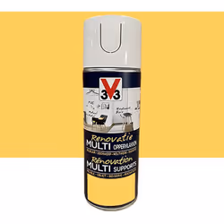 La Bombe de peinture V33 Rénovation Multi-Supports Jaune tournesol a été spécialement développée pour rénover toutes les surf ...
