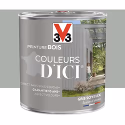 La Peinture bois V33 Couleurs d'ICI Gris soyeux emprunte sa beauté à la nature, tout en harmonie et en nuances... avec un r ...