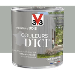 V33 - Peinture bois Couleurs d'ICI Gris soyeux 0,5 l