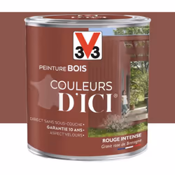 La Peinture bois V33 Couleurs d'ICI Rouge intense emprunte sa beauté à la nature, tout en harmonie et en nuances... avec un ...