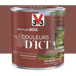 Peinture bois V33 Couleurs d'ICI Rouge intense 0,5 L