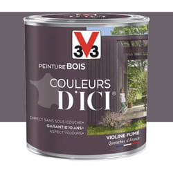 V33 - Peinture bois Couleurs d'ICI Violine fumé 0,5 l