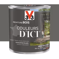 La Peinture bois V33 Couleurs d'ICI Gris feutré emprunte sa beauté à la nature, tout en harmonie et en nuances... avec un r ...