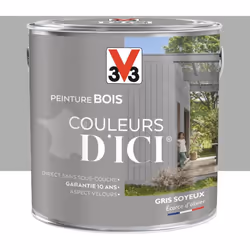 La Peinture bois V33 Couleurs d'ICI Gris soyeux emprunte sa beauté à la nature, tout en harmonie et en nuances... avec un r ...