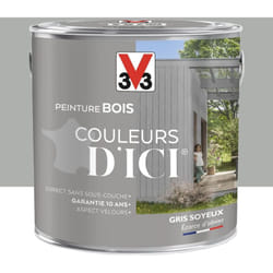 V33 - Peinture bois Couleurs d'ICI Gris soyeux 2 l