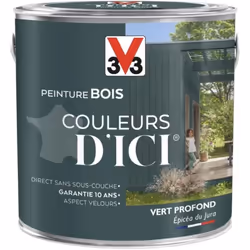 La Peinture bois V33 Couleurs d'ICI Vert profond emprunte sa beauté à la nature, tout en harmonie et en nuances... avec un ...
