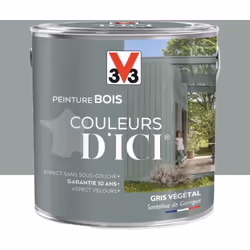 La Peinture bois V33 Couleurs d'ICI Gris végétal emprunte sa beauté à la nature, tout en harmonie et en nuances... avec un ...