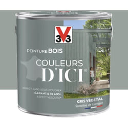 V33 - Peinture bois Couleurs d'ICI Gris végétal 2 l