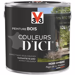 La Peinture bois V33 Couleurs d'ICI Noir ombré emprunte sa beauté à la nature, tout en harmonie et en nuances... avec un re ...