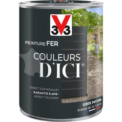 V33 - Peinture fer extérieur Couleurs d'Ici® Gris noir Velours 1,5L