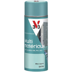 Peinture extérieure Multi-matériaux V33 Bleu lagune Satin 400ml