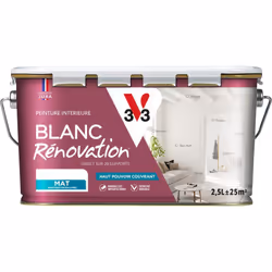 LE BLANC TRÈS COUVRANT POUR TOUS VOS SUPPORTS La Peinture Blanc Rénovation® est LA solution pour tout couvrir, des murs aux p ...