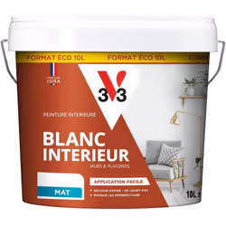 Formulée pour une application facile sur les grandes surfaces, la peinture Blanc Intérieur permet une application facile et r ...