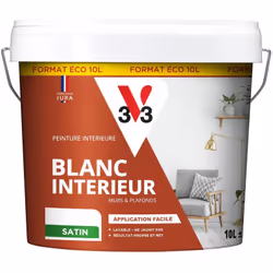 Formulée pour une application facile sur les grandes surfaces, la peinture Blanc Intérieur permet une application facile et r ...