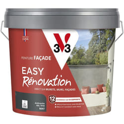 V33 - Peinture pour façade Easy Rénovation Anthracite ral 7016 10L