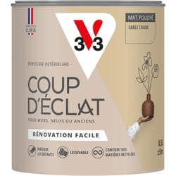 Peinture murale intérieure Coup d'Éclat® V33 Sable chaud Mat Poudré 0,5L