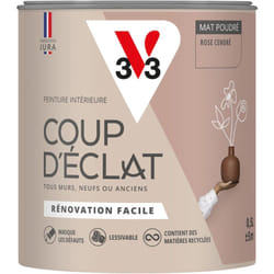 Peinture murale intérieure Coup d'Éclat® V33 Rose cendré Mat Poudré 0,5L