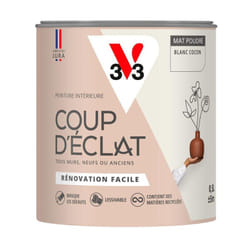 Peinture murale intérieure Coup d'Éclat® V33 Blanc cocon Mat Poudré 0,5L