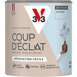 Peinture murale intérieure Coup d'Éclat® V33 Bleu matin Mat Poudré 0,5L