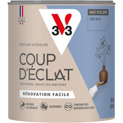 Peinture murale intérieure Coup d'Éclat® V33 Rêve bleu Mat Poudré 0,5L