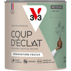 Peinture murale intérieure Coup d'Éclat® V33 Jade clair Mat Poudré 0,5L