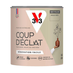 Peinture murale intérieure Coup d'Éclat® V33 Argile verte Mat Poudré 0,5L