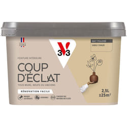 Peinture murale intérieure Coup d'Éclat® V33 Sable chaud Mat Poudré 2,5L